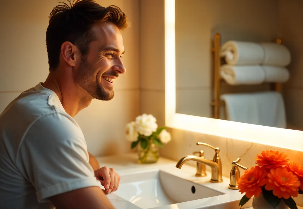 anti fog bathroom mirror with light